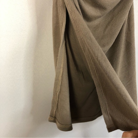 LAMade Brown Ribbed Long Sleeve Midi Skirt Two Piece Set XS - Picture 8 of 9